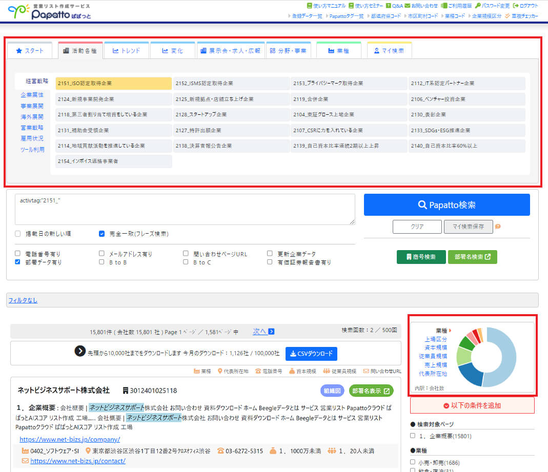 Papattoユーザーインターフェース イメージ画像