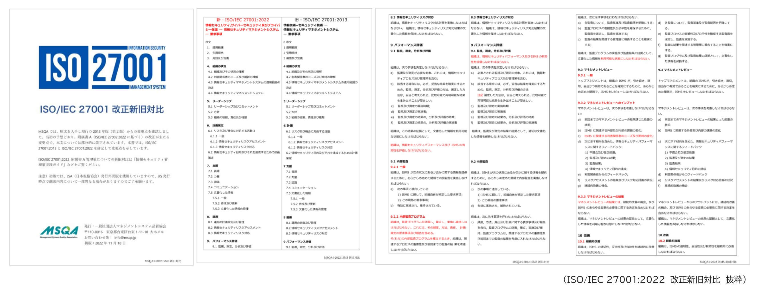 ISO_IEC 27001_2022改正新旧対比抜粋 イメージ