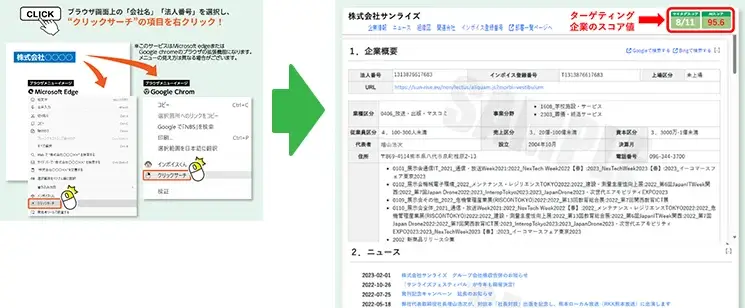 クリックサーチ検索例イメージ